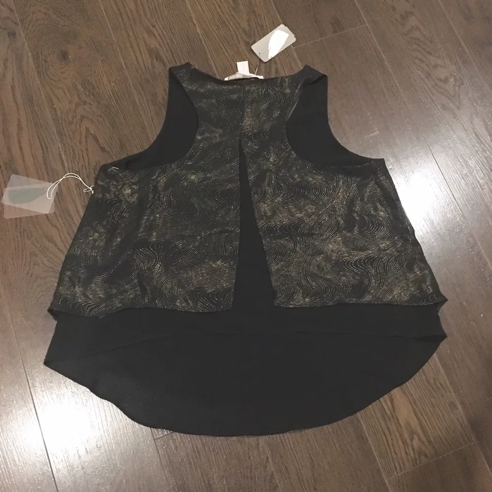 🎁 forever 21 Tiered Metallic Chiffon Top - Image 4