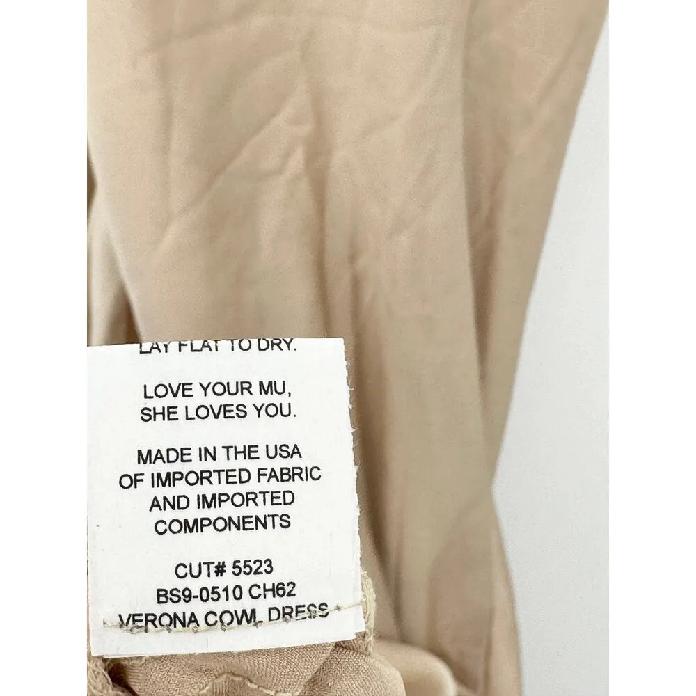 Show Me Your Mumu Verona Champagne Luxe Satin Dress Size M Wedding Event Party - Image 10