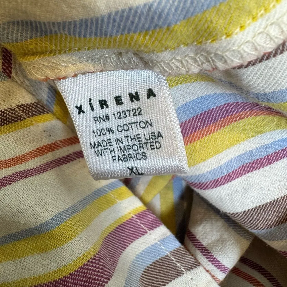 XirenA Jules Top Multicolor Stripe XL White - Image 7