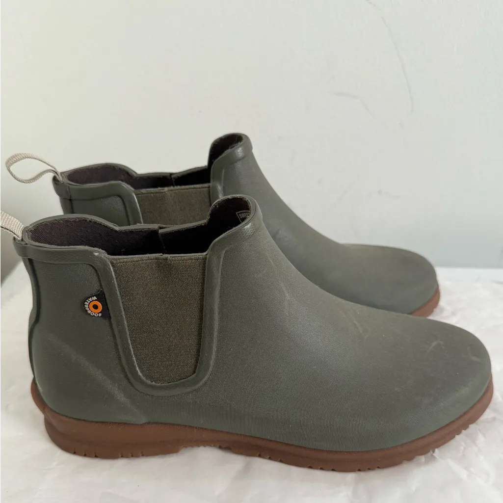 NWOB Sweetpea II Women’s Chelsea Dark Green Ankle Rain Boots Size 6 - Image 4