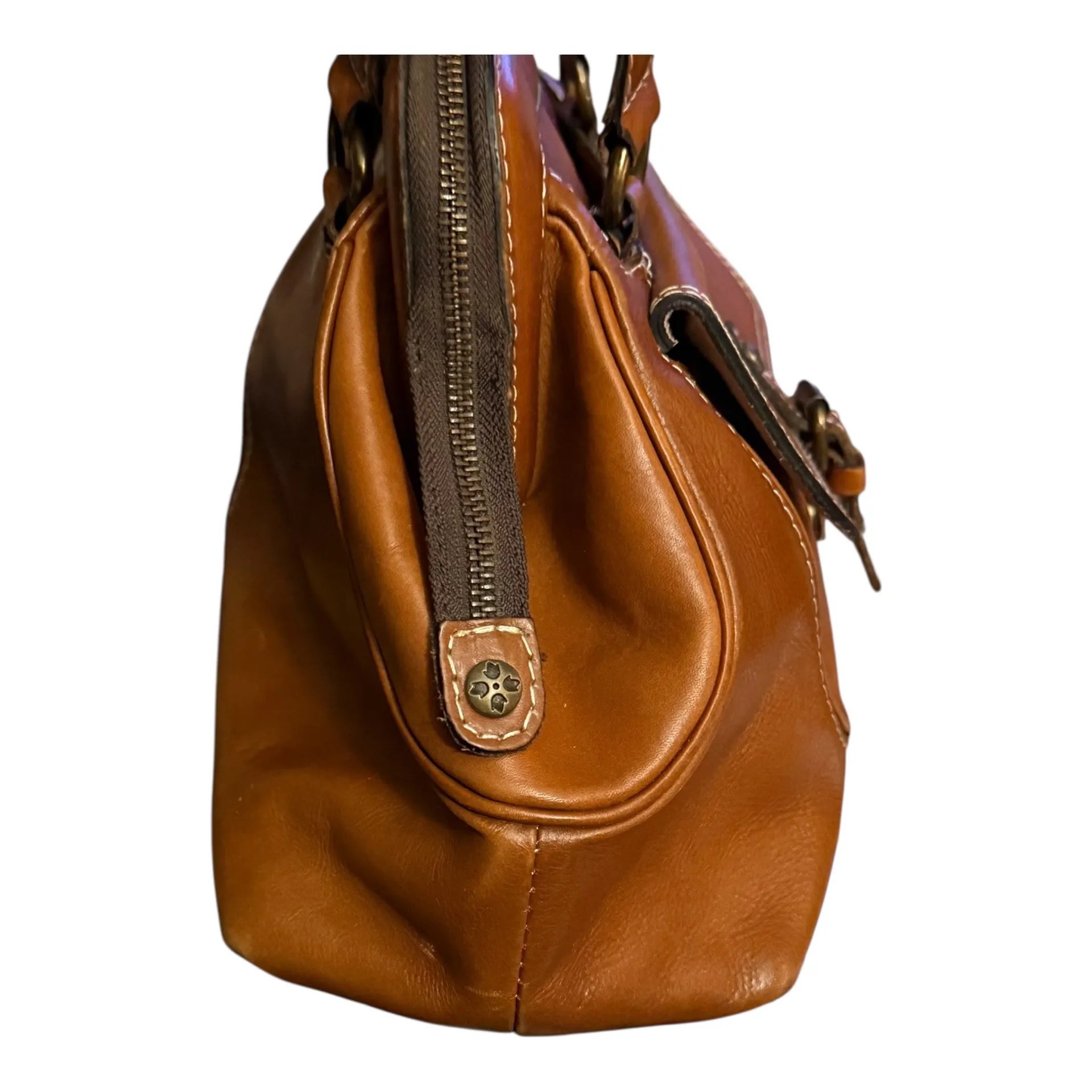 Patricia Nash Gianna frame satchel leather handbag - Image 3