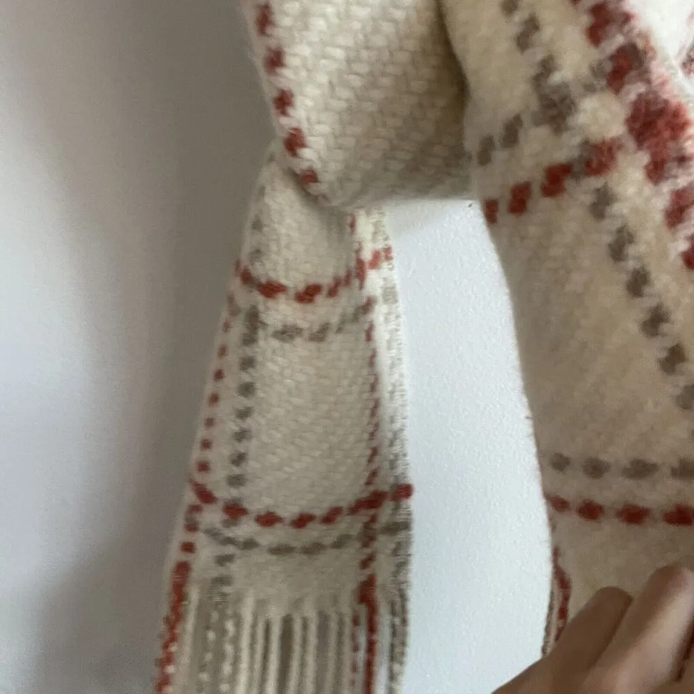 Banana Republic Factory Lambs Wool Blend Fringe Scarf 64x9 In - Image 3