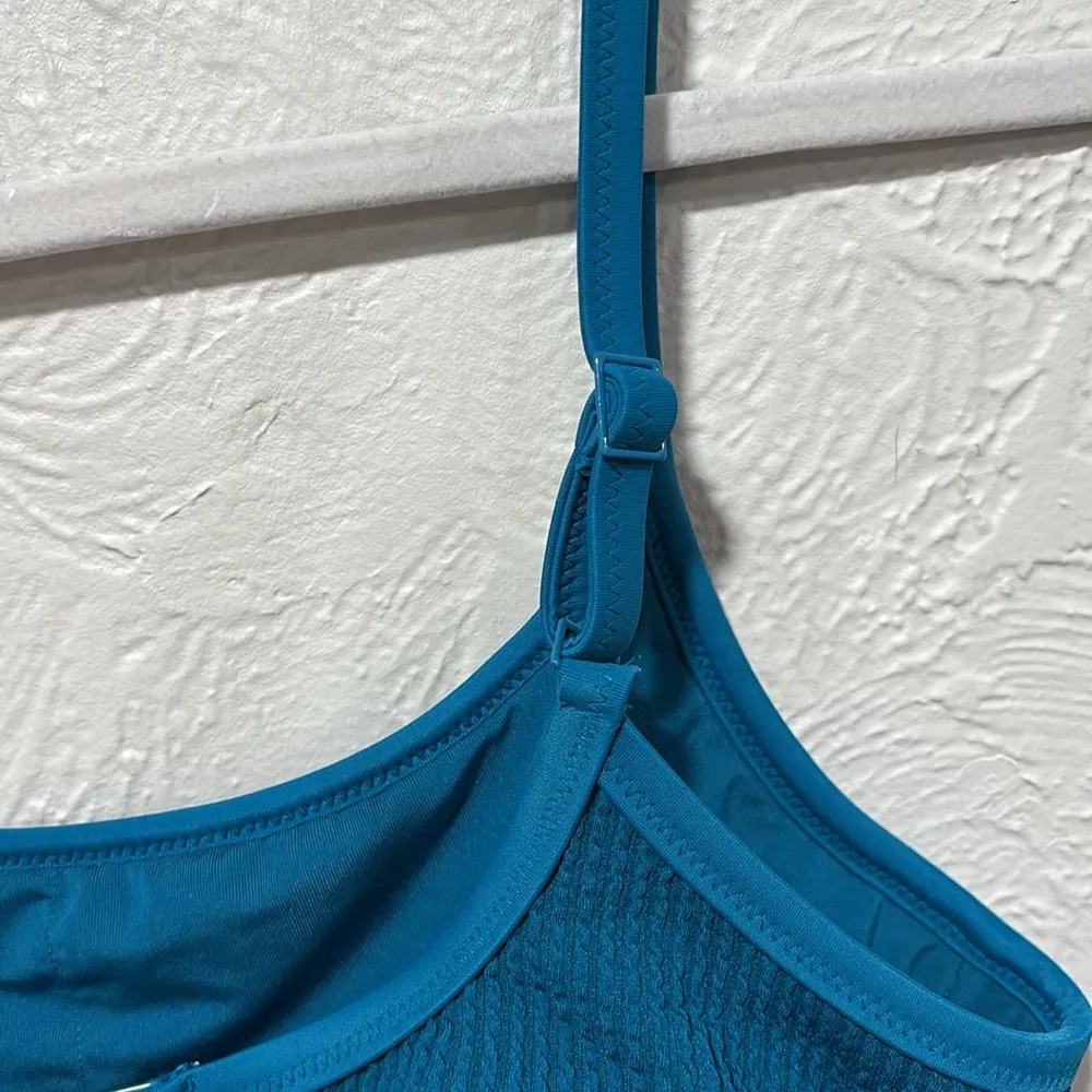 Aerie Crinkle Full Coverage Scoop Neck Bikini Top Size Large - Image 2