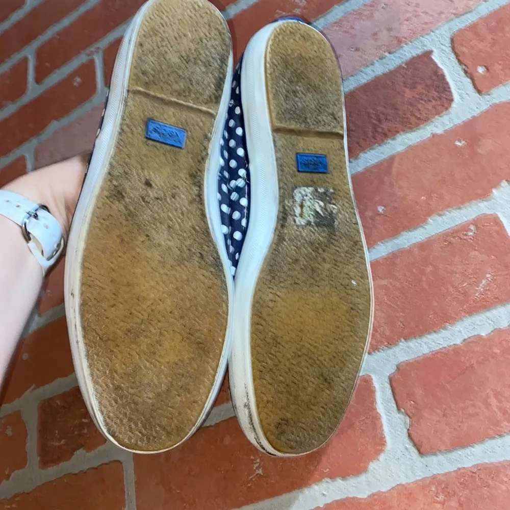 Navy & white polka dot Keds sneakers - Image 5