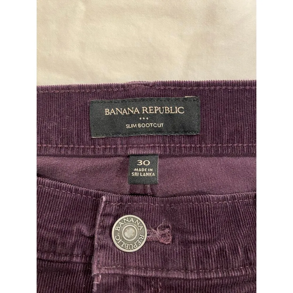 Slim Boot Cut  Wild Raisin Corduroy Pant Jeans Womens sz 30 - Image 7