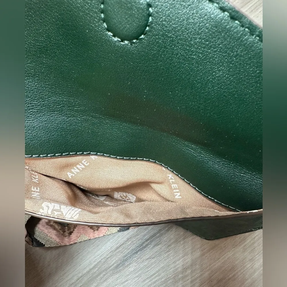 NWT Anne Klein Green AK Logo Crossbody Purse Women’s Magnetic Fold Over Bag - Image 8