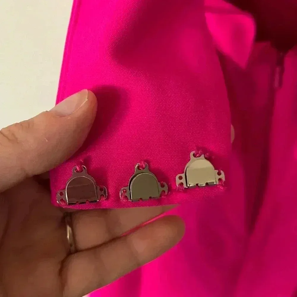 JayGodfrey Fuchsia Ruffle Fit & Flare Mini Dress Women’s Size 10 Pink - Image 10