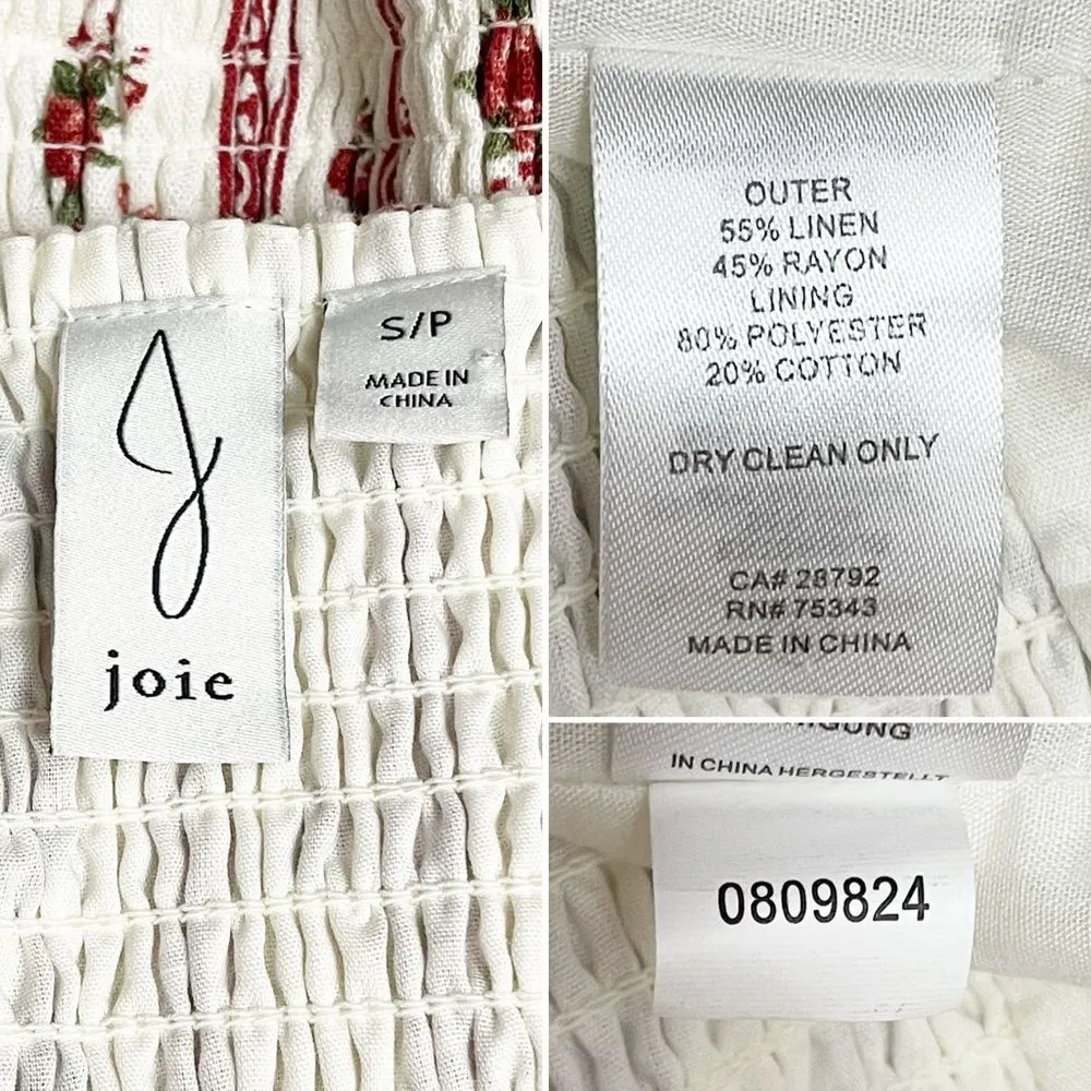 Joie Linen Blend Floral Stripe Two Piece Set Top & Maxi Skirt Size Small Boho - Image 15