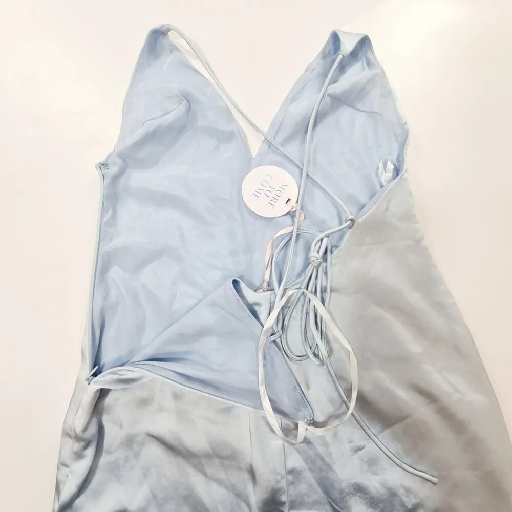 MORE TO COME Regina Maxi Dress in Baby Blue Small - Image 6