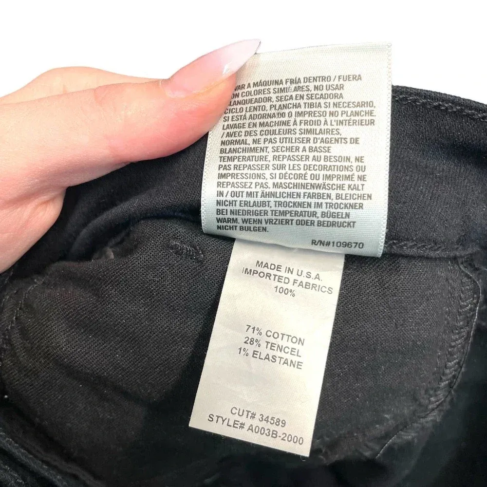 Agolde Sophie Skinny Jeans High Rise Distressed‎ Moonstruck Wash Black Size 28 - Image 13