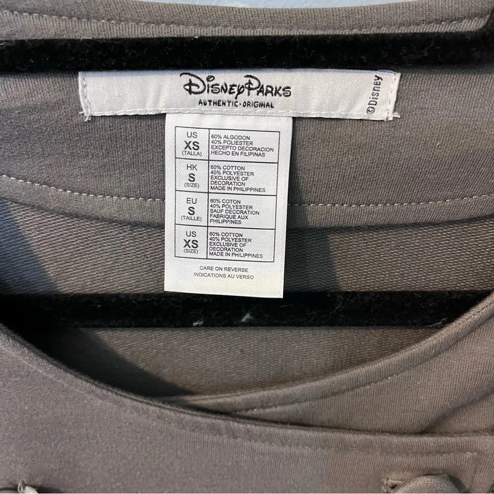 Minnie Mouse Paris Zip Up Grey Sweater  Parks XS WDW - Image 14