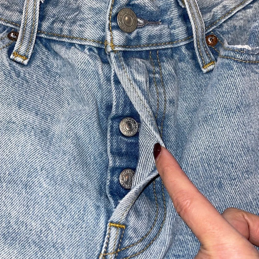 Levi Strauss & Co. Womens Cotton Button Fly‎ Distressed Jeans Light Blue Size 29 - Image 8