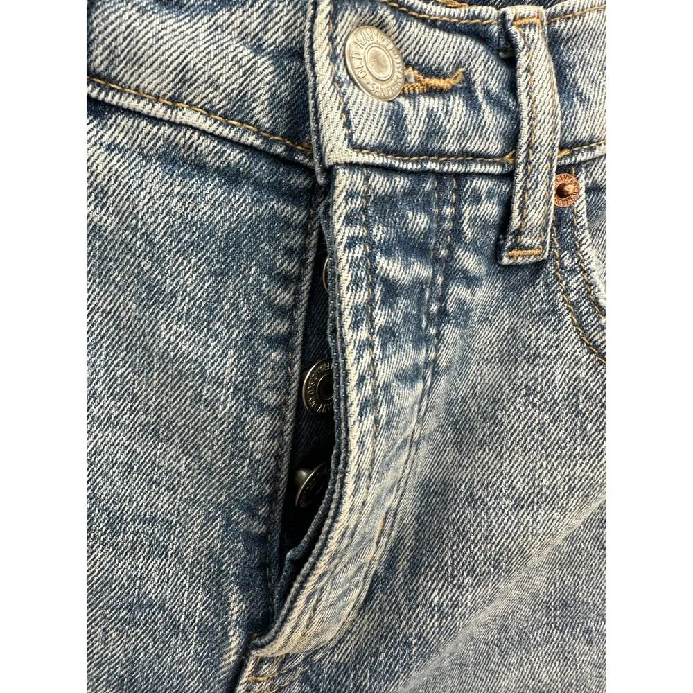 Old Navy Womens Extra HighRise Sky Hi Straight Jeans Size 4 Denim Cotton - Image 7