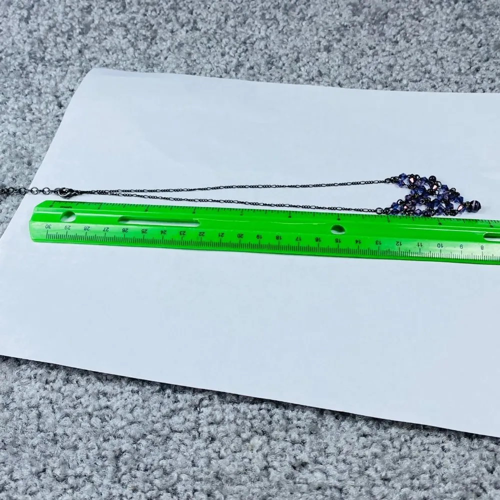 Kenneth Cole Women Necklace Purple Shades of Beads Adjustable Extender Chain - Image 7