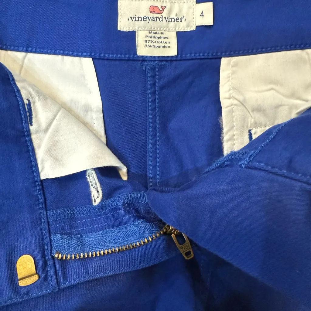 Vinyard Vines Blue Cotton Shorts with Whales Size 4 VGUC - Image 5