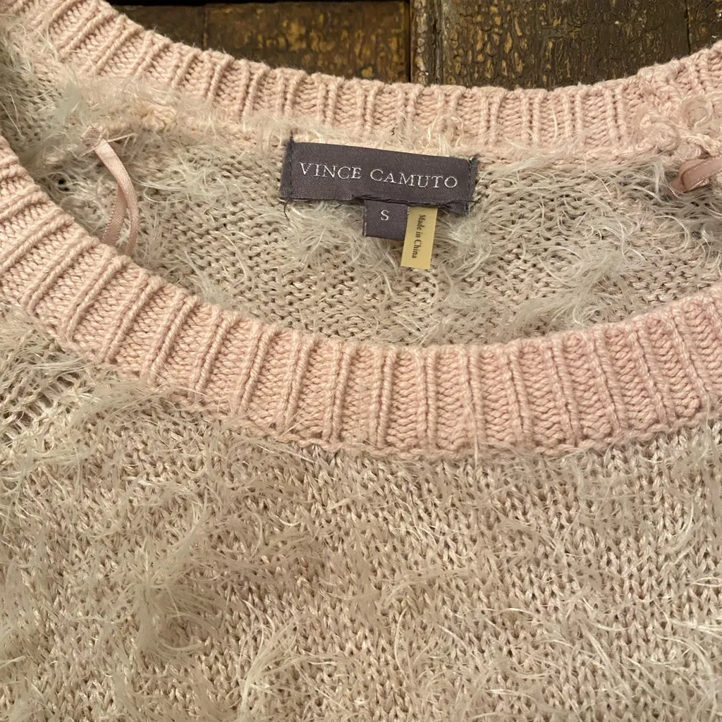 Vince Camuto Cream and Pink Sweater - Image 3