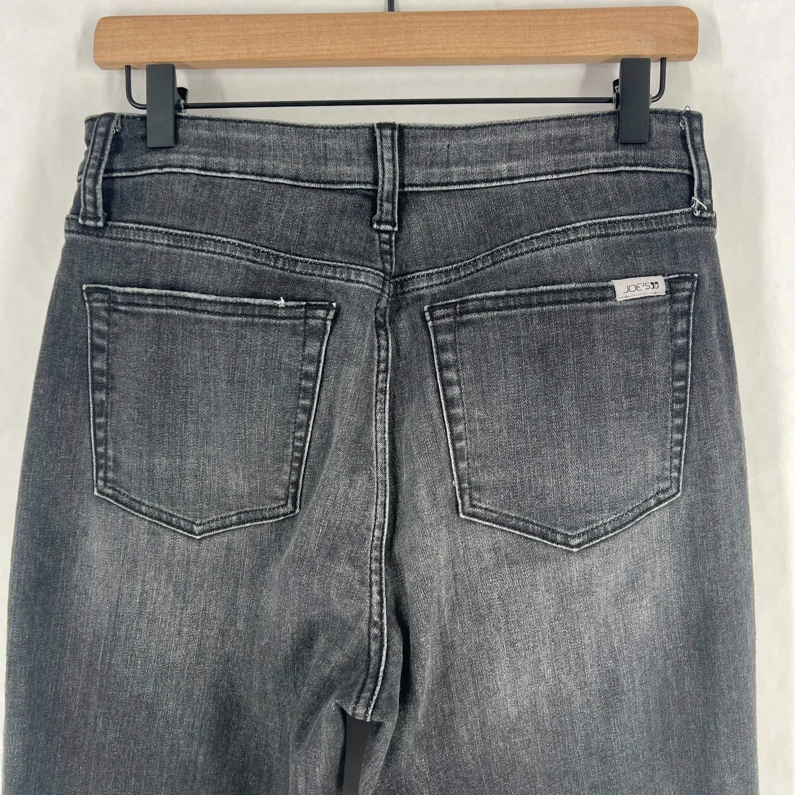 Joe's Jeans Womens 30 Charcoal Gray Denim Cotton Stretch Straight Leg High Rise - Image 8