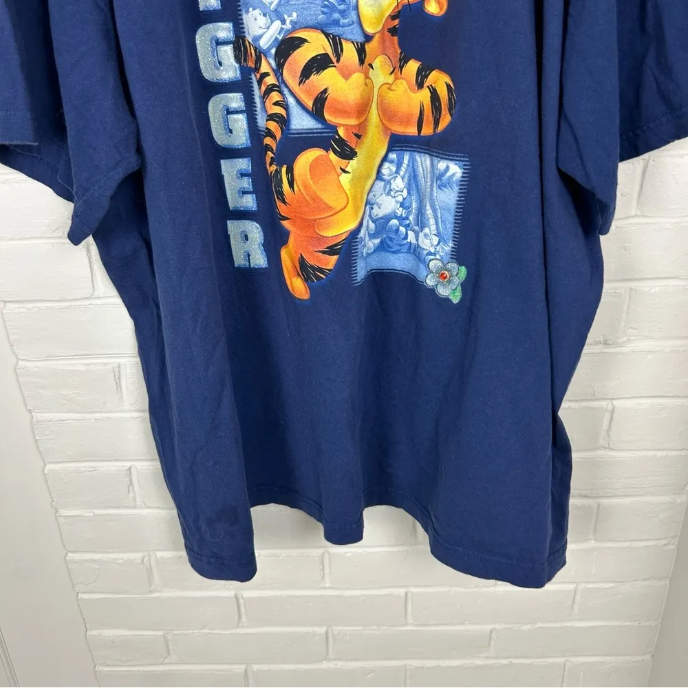 Vintage Disney Tigger Navy Cotton Short Sleeve T Shirt Plus Size 26/28 - Image 3