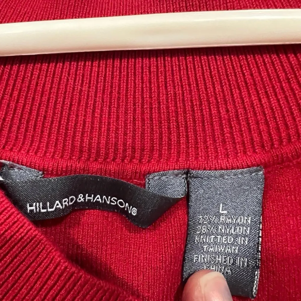 Woman’s solid red  slip on sweater,  BinG - Image 2