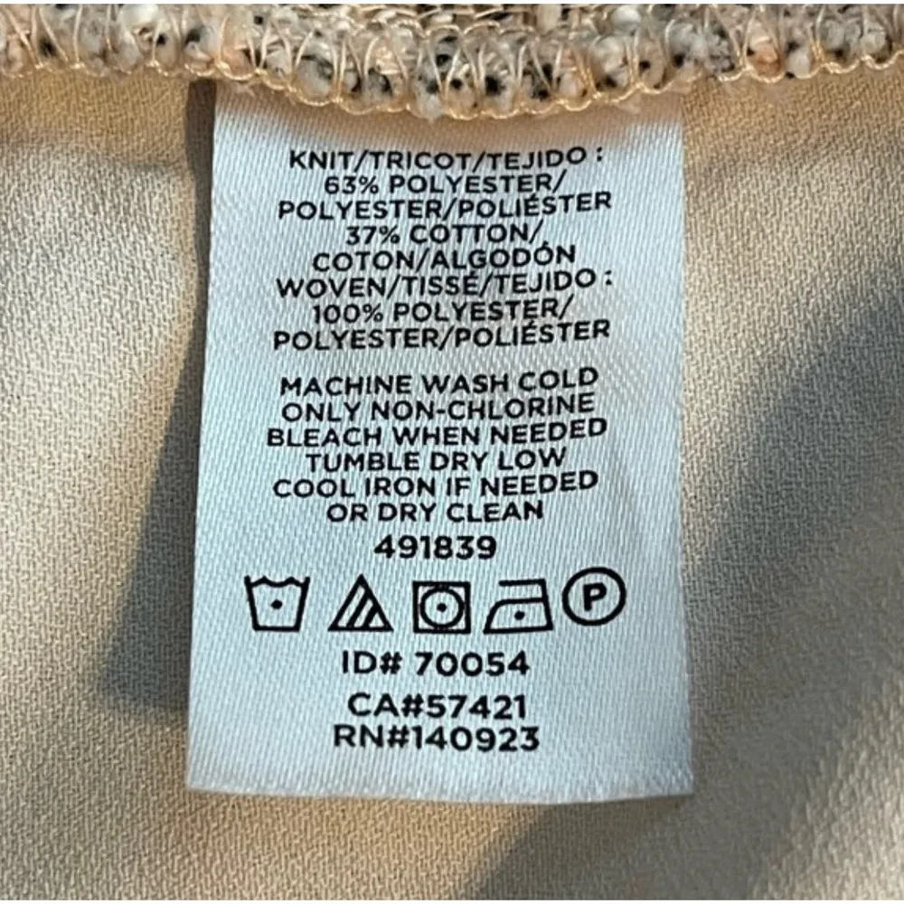 LOFT PINK WHITE BLACK KNIT PULLOVER DRESSY CASUAL TOP MEDIUM - Image 3