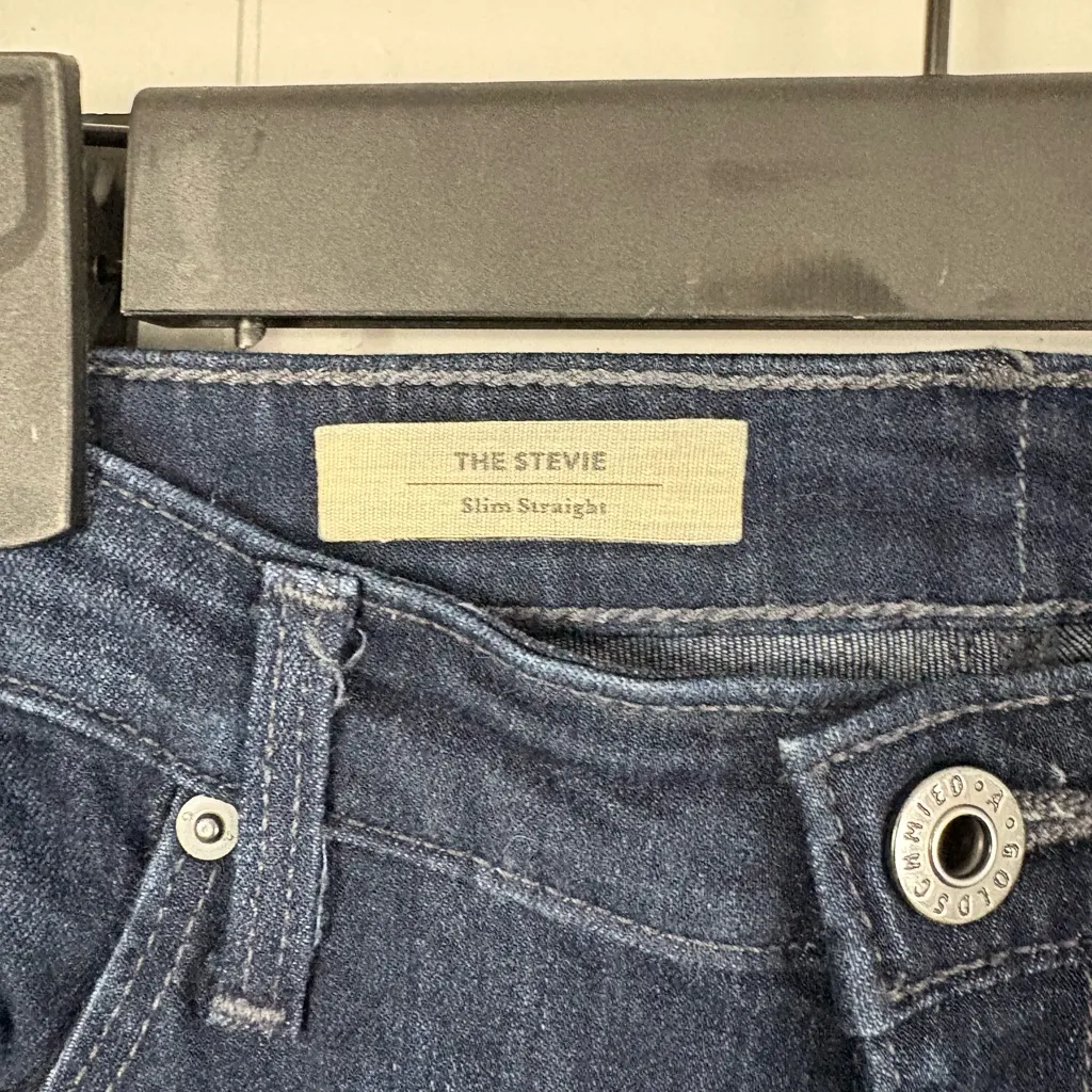 Adriana Goldschmied The Stevie Slim Straight Denim Blue Jeans 29R Classic Basic - Image 3