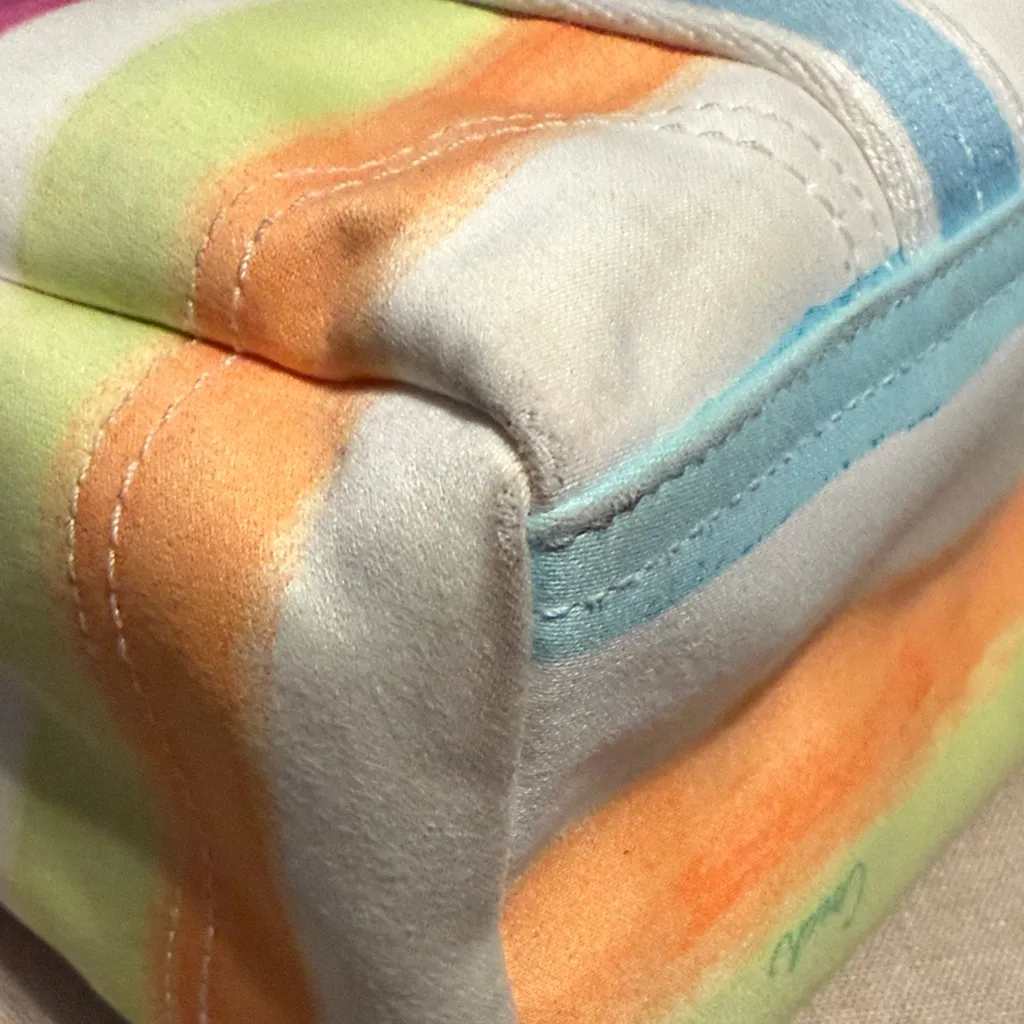 Vintage Coach Hampton Striped Watercolor Tote - Image 5