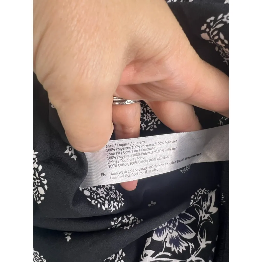 Women's Band of Gypsies Black White Paisley Mini Dress Size M - Image 4