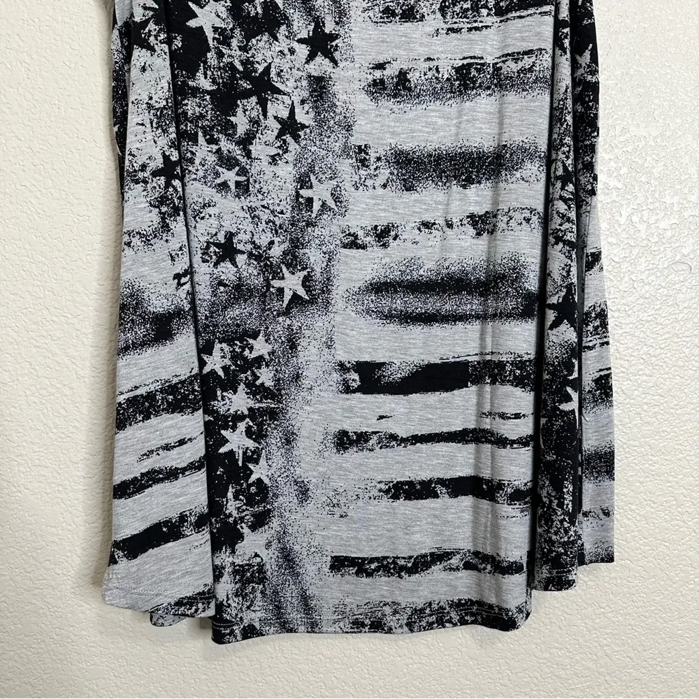 Cynthia Rowley Gray Patriotic Very Soft Tank Top, Size 1X - Image 6