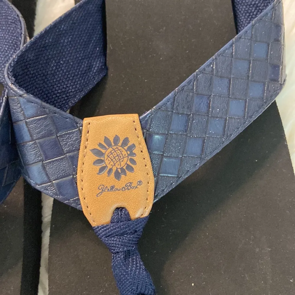 Yellow Box Slippers size 10 brand new never been worn navy blue color - Image 3