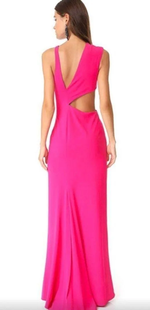 Halston Pink Cutout Formal Gown Revolve - Image 2
