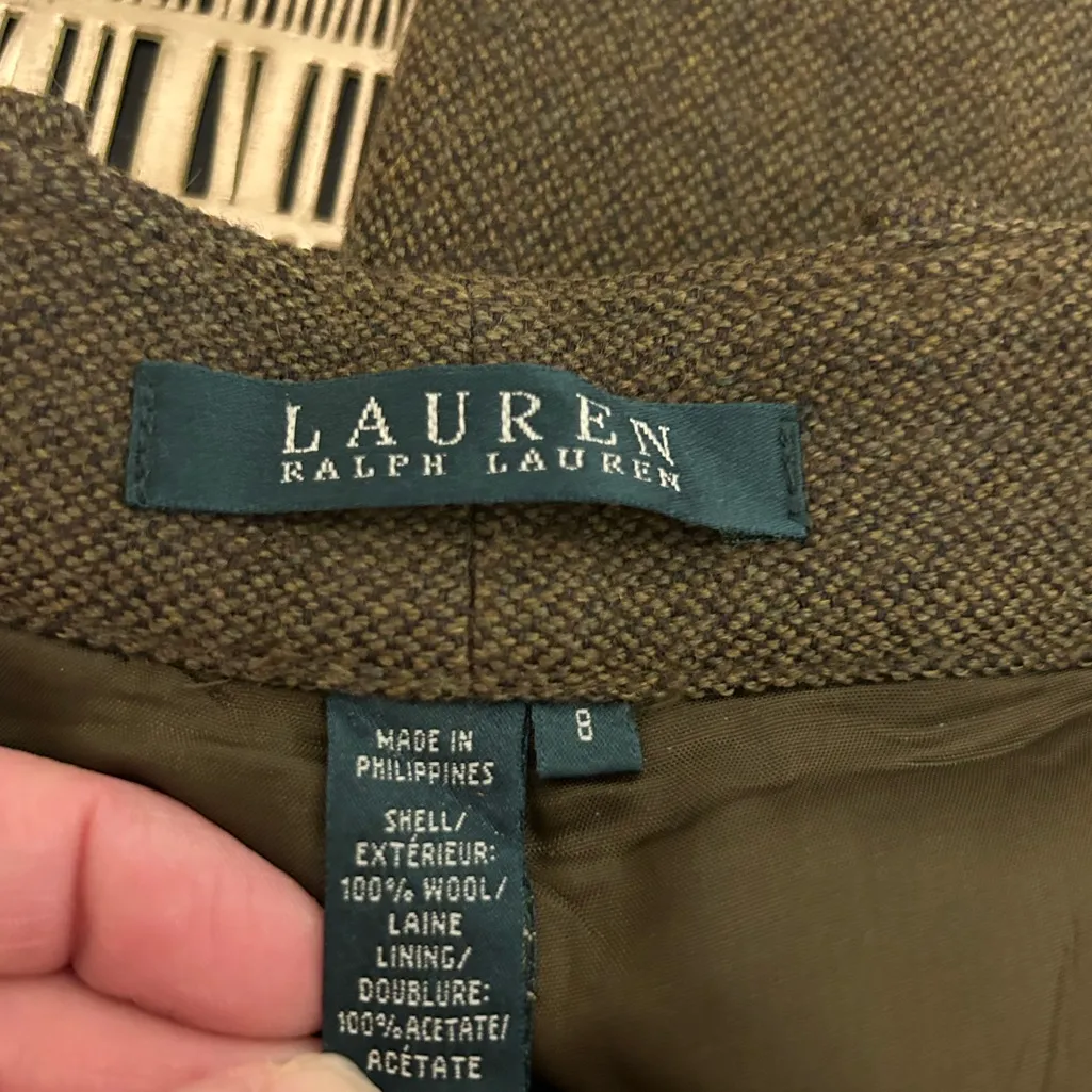 Lauren Ralph Lauren 100% Wool‎ Trousers Size 8 - Image 5