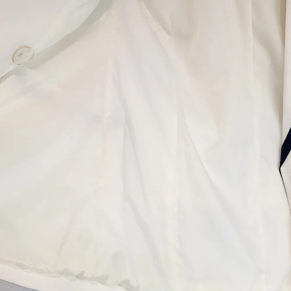 VINTAGE Attitudes White & Navy Blue Old Money Classic Double Breasted Blazer Size 14 - Image 8