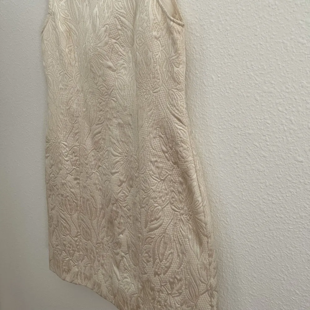 Topshop Embellished Ivory Jacquard Mini Dress size 8 - Image 7