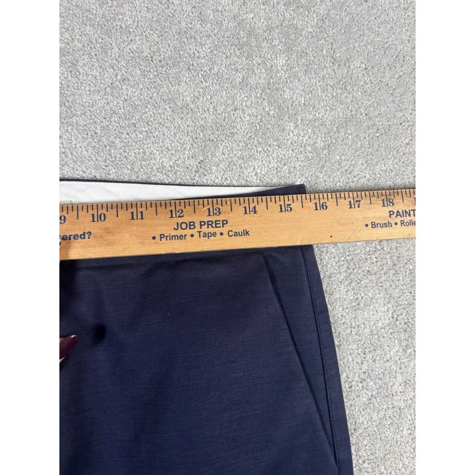 tory burch navy leg snap button mini flare crop trouser 6 Pockets Zip Button - Image 8