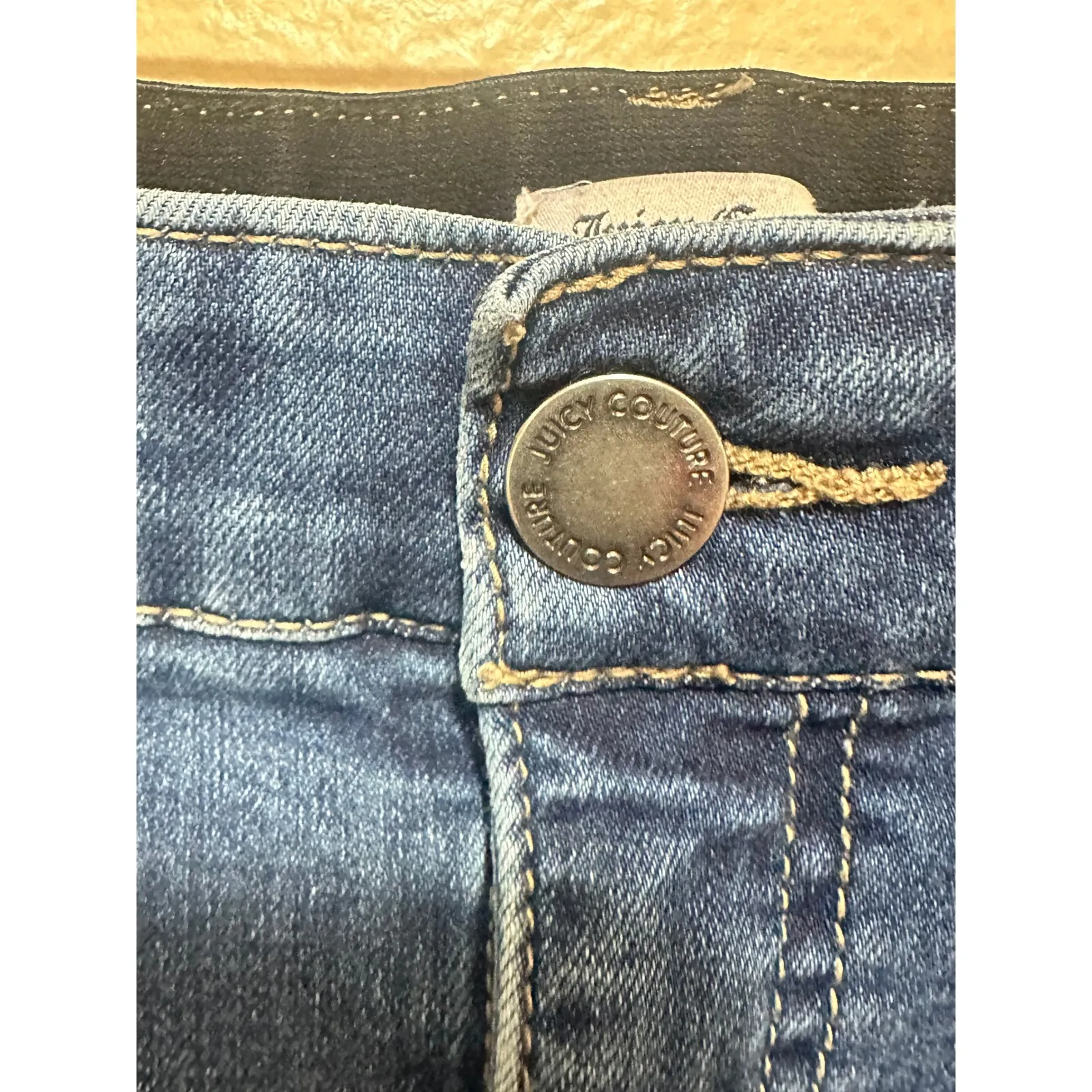 Juicy Couture‎ Womens Size 4 Denim Jeans Blue Skinny Dark Wash - Image 4