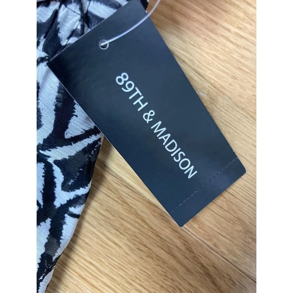 New 89th & Madison Print Maxi Skirt Womens Small Black White Tribal Patchwork - Image 3