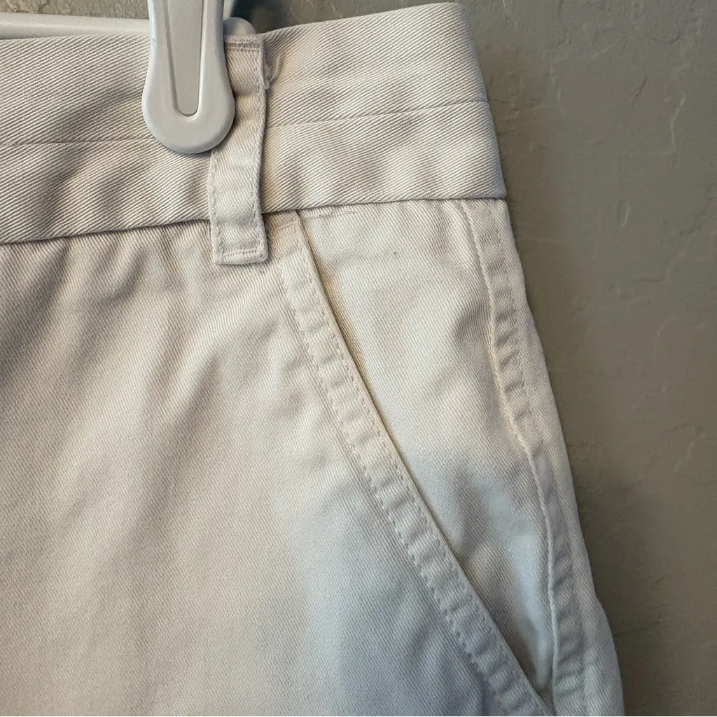 J. Crew broken in chino white 3" inch inseam shorts size 4 - Image 9