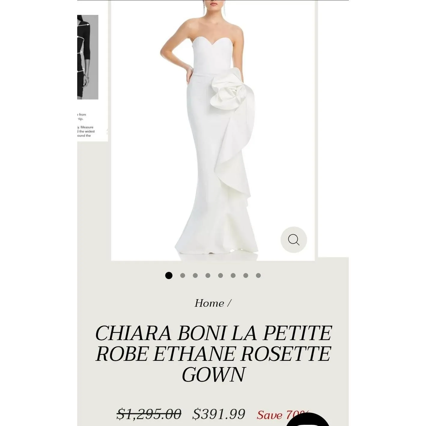 Chiara Boni La Petite Robe Ethane Rosette Gown. Size 4 - Image 7