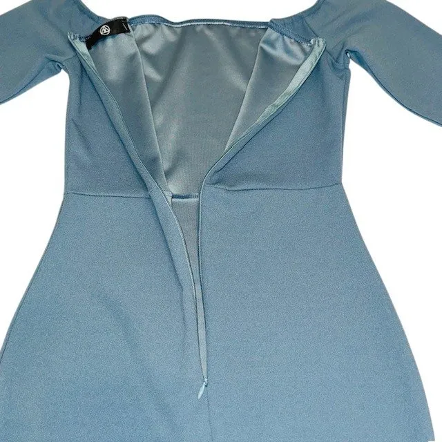 Missguided Bodycon Dress Off Shoulder Bell Sleeve‎ Cocktail Party Dress US Sz 1 - Image 5