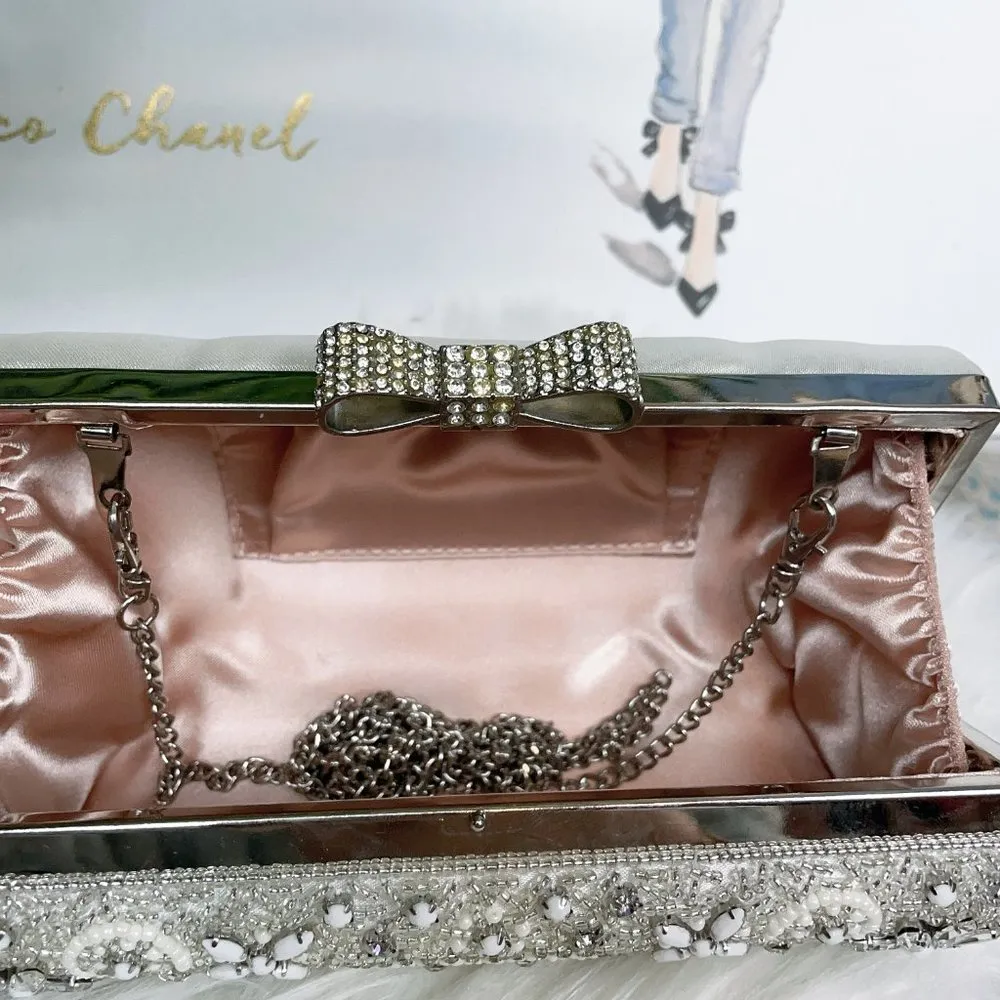 Forever New Crystal Clutch Party White - Image 4