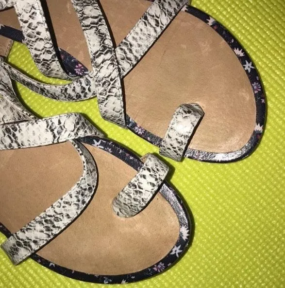 Strappy Athena Gladiator Sandals 7 Phyton print - Image 4