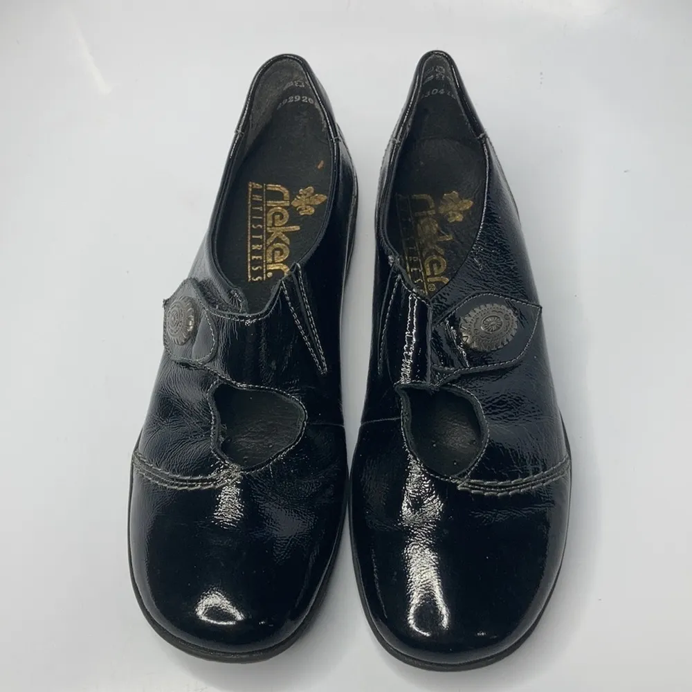 Rieker‎ patent leather shoes size 38 Black - Image 2