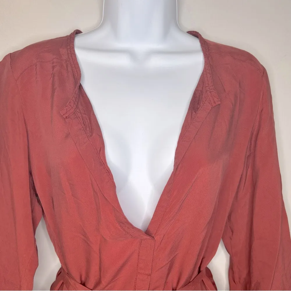 Humanoid Deep V Rust Colored Dress Size S - Image 2