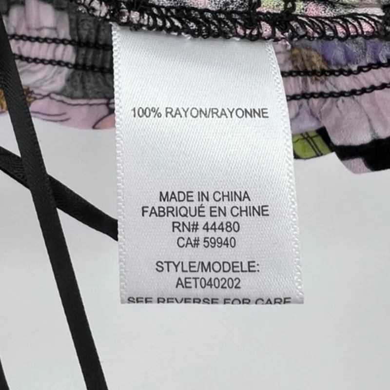 AFRM Black Floral Stein Smocked Crop Top Sz M NWT Size M - Image 6