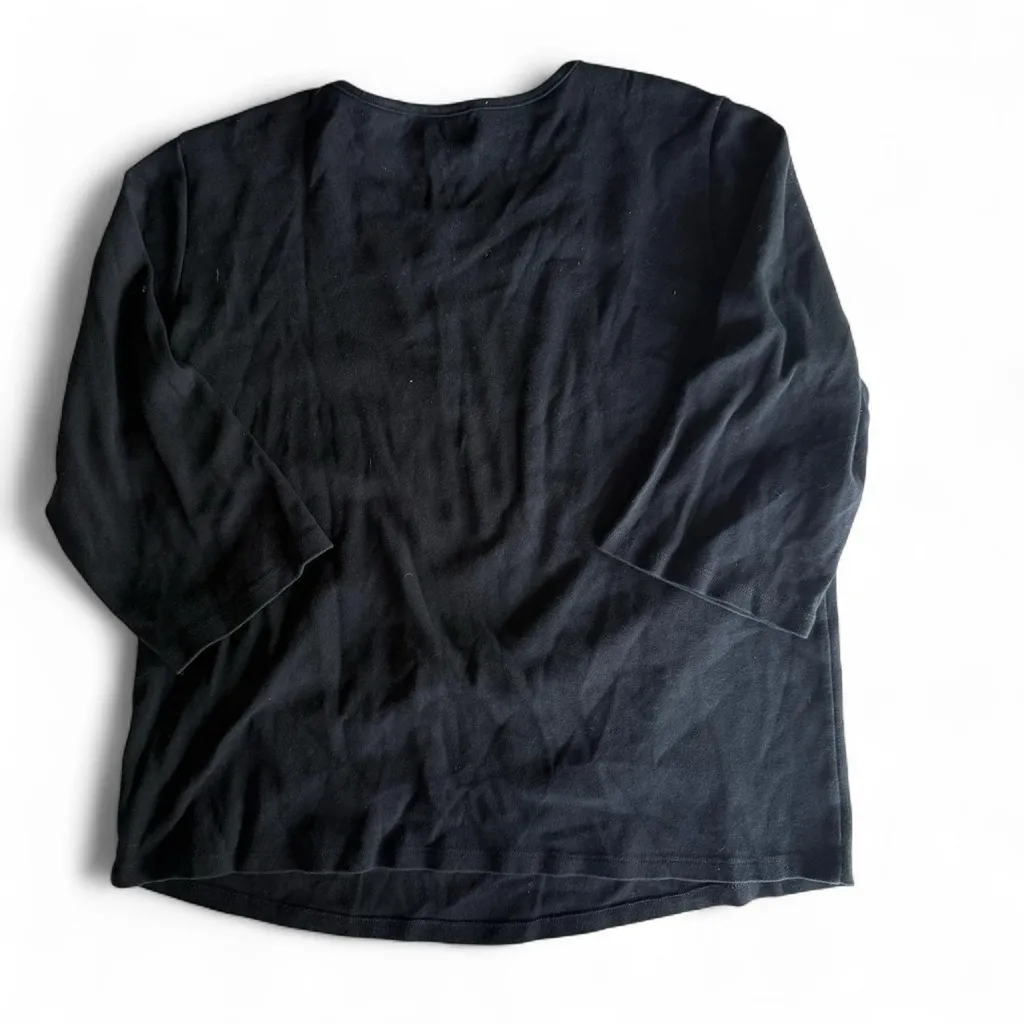 Bob Mackie Black Top with Sequins - Image 6