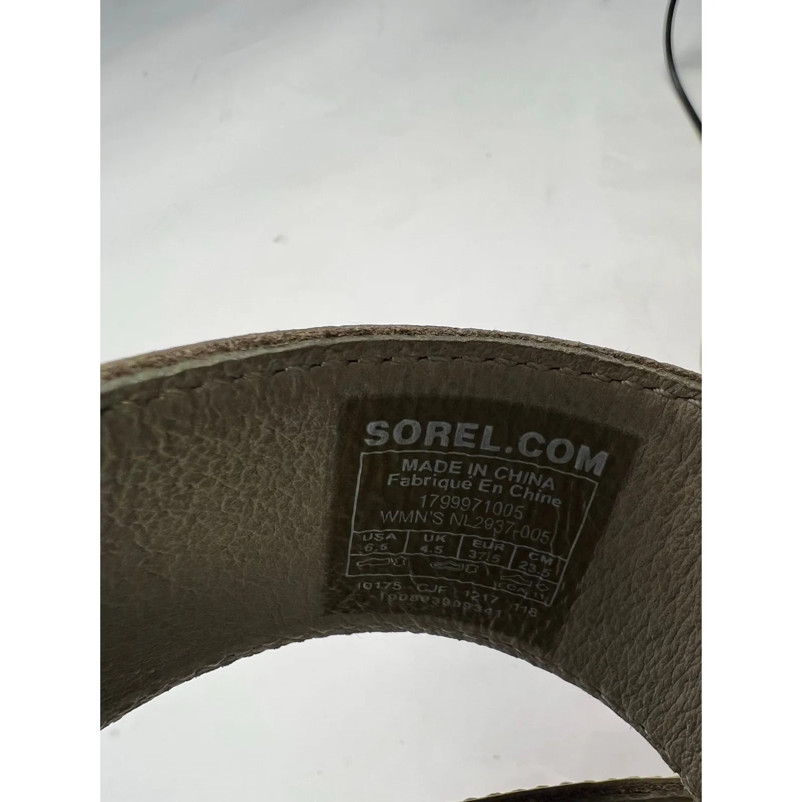 Sorel, NL2937-005 Torpeda Slide Leather Slides, Taupe, Slip-On Comfort Sandals - Image 14