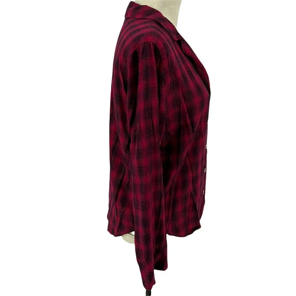 Victoria’s Secret Shimmer Flannel Long PJ Set Small - Image 5