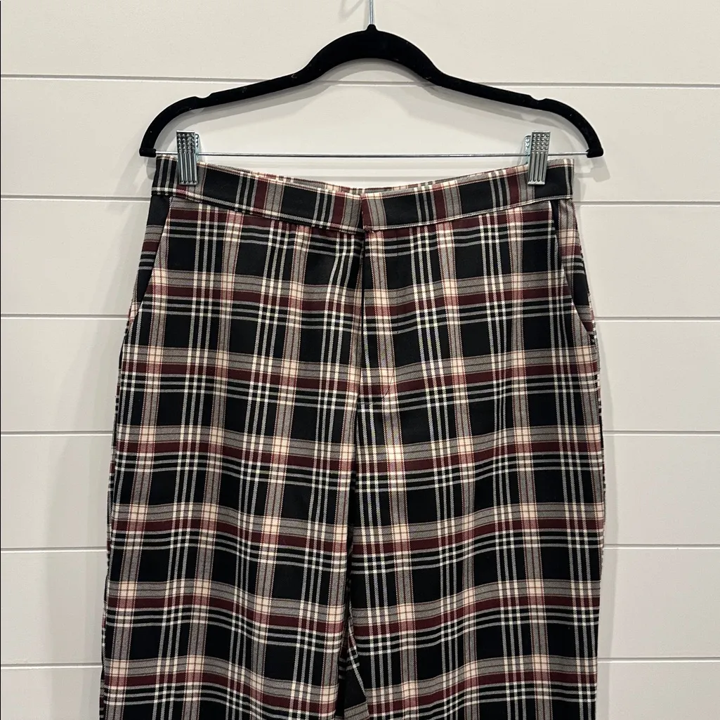 Plaid Pants - Black, cream, maroon - Image 2