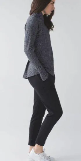 Warm Your Core Long Sleeve Tee Heathered Black - Image 2