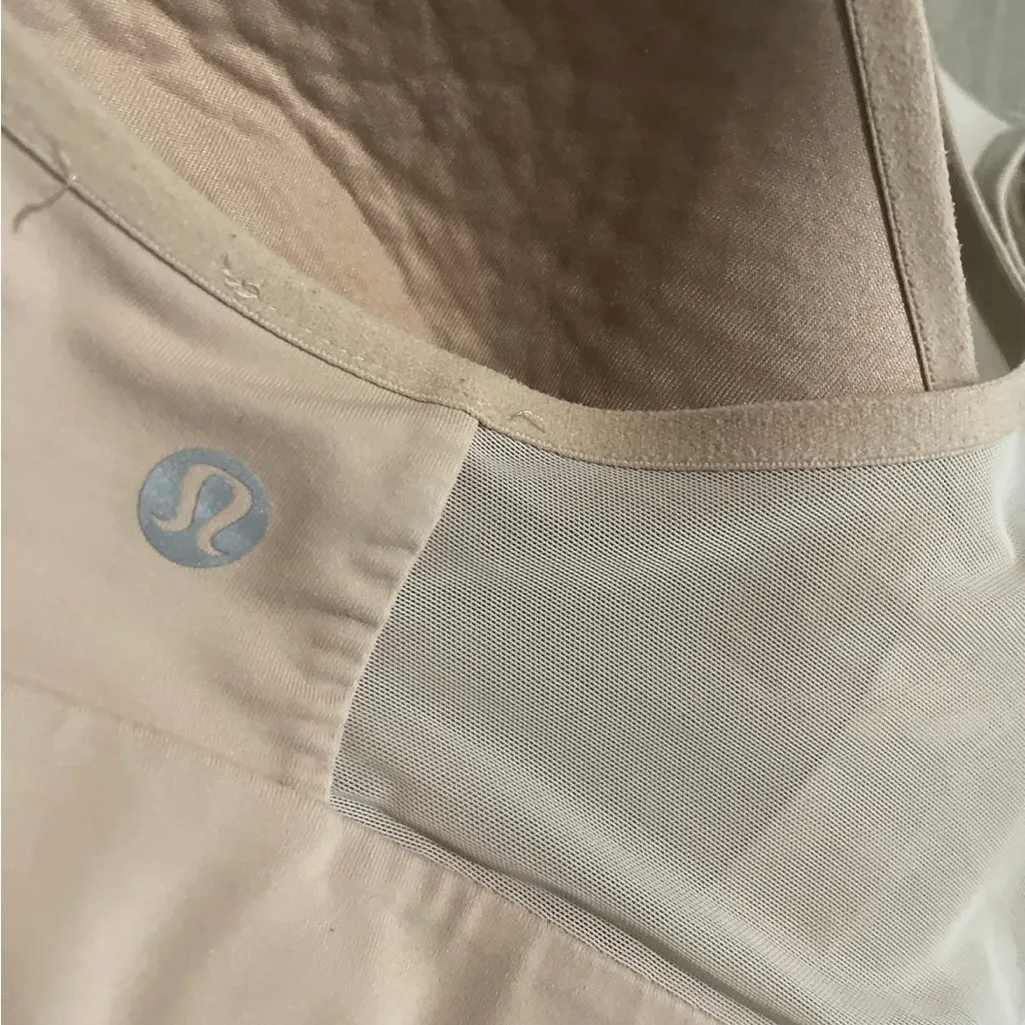 Seamless Cream Racerback Bra - Image 2